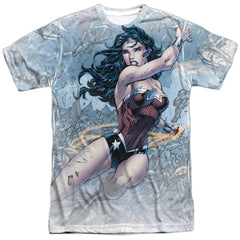 Justice League Of America Wonder Warrior Men's Regular Fit Polyester Short-Sleeve T-Shirt
