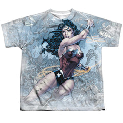 Justice League Of America Wonder Warrior Youth Regular Fit Poly Short-Sleeve T-Shirt