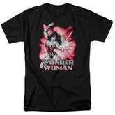 Justice League Of America Wonder Woman Red And Gray Men's 18/1 Cotton Short-Sleeve T-Shirt