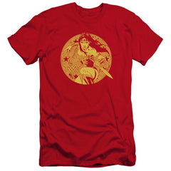 Justice League Of America Young Wonder Men's Ultra-Soft 30/1 Cotton Slim Short-Sleeve T-Shirt