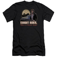 Knight Rider Full Moon Men's Ultra-Soft 30/1 Cotton Slim Short-Sleeve T-Shirt