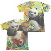 Kung Fu Panda Dragon Warrior (Front/Back Print) Men's Regular Fit Poly Cotton Short-Sleeve T-Shirt