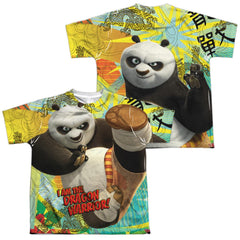 Kung Fu Panda Dragon Warrior (Front/Back Print) Youth Regular Fit Poly Short-Sleeve T-Shirt