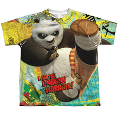 Kung Fu Panda Dragon Warrior Youth Regular Fit Poly Short-Sleeve T-Shirt