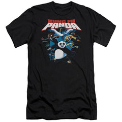 Kung Fu Panda Kung Fu Group Men's Ultra-Soft 30/1 Cotton Slim Short-Sleeve T-Shirt