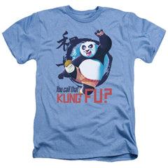 Kung Fu Panda Kung Fu Men's 30/1 Heather 60 40 Poly Short-Sleeve T-Shirt