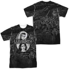 Labyrinth Maze (Front/Back Print) Men's Regular Fit Polyester Short-Sleeve T-Shirt