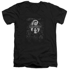 Labyrinth Maze Men's 30/1 Cotton Slim V-Neck T-Shirt