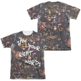 Labyrinth Right Words (Front/Back Print) Men's Regular Fit Poly Cotton Short-Sleeve T-Shirt