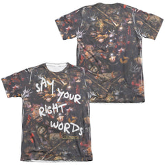 Labyrinth Right Words (Front/Back Print) Men's Regular Fit Poly Cotton Short-Sleeve T-Shirt