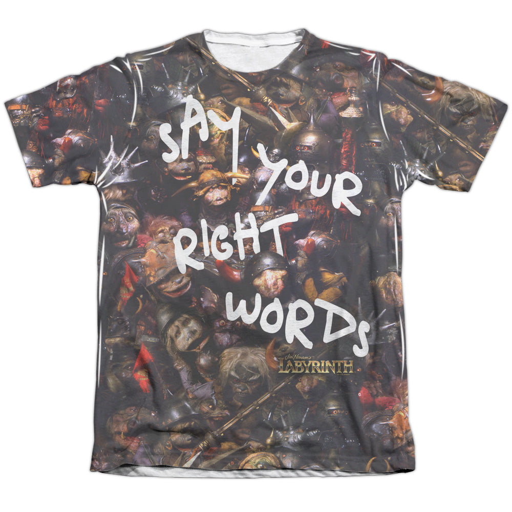 Labyrinth Right Words Men's Regular Fit Poly Cotton Short-Sleeve T-Shirt