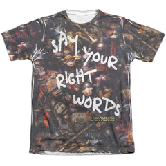 Labyrinth Right Words Men's Regular Fit Poly Cotton Short-Sleeve T-Shirt