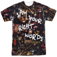 Labyrinth Right Words Men's Regular Fit Polyester Short-Sleeve T-Shirt