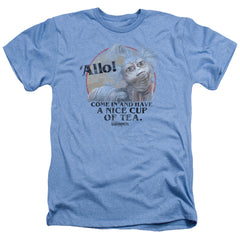 Labyrinth Tea Men's 30/1 Heather 60 40 Poly Short-Sleeve T-Shirt