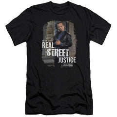 Law And Order SVU Street Justice Men's Ultra-Soft 30/1 Cotton Slim Short-Sleeve T-Shirt