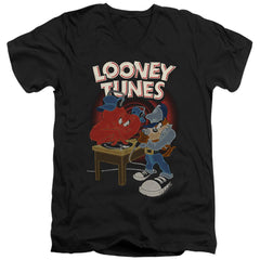 Looney Tunes DJ Looney Tunes Men's 30/1 Cotton Slim V-Neck T-Shirt