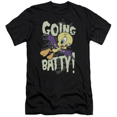 Looney Tunes Going Batty Men's Ultra-Soft 30/1 Cotton Slim Short-Sleeve T-Shirt