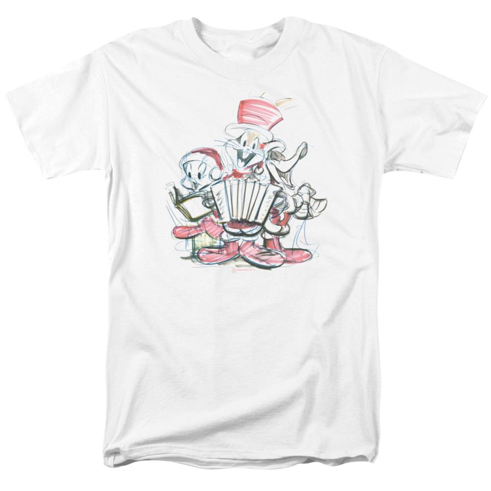 Looney Tunes Holiday Sketch Men's 18/1 Cotton Short-Sleeve T-Shirt