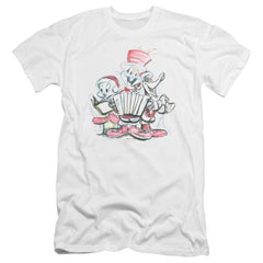 Looney Tunes Holiday Sketch Men's Ultra-Soft 30/1 Cotton Slim Short-Sleeve T-Shirt