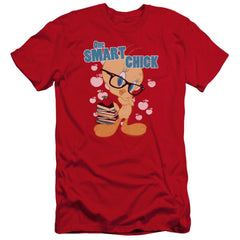Looney Tunes One Smart Chick Men's Ultra-Soft 30/1 Cotton Slim Short-Sleeve T-Shirt