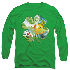 Looney Tunes Tweety Shamrock Men's 18/1 Cotton Long-Sleeve T-Shirt