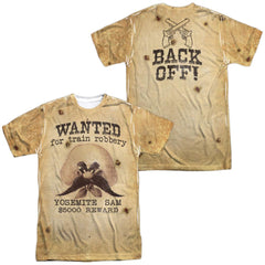 Looney Tunes Wanted (Front/Back Print) Men's Regular Fit Polyester Short-Sleeve T-Shirt