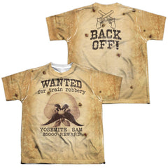 Looney Tunes Wanted (Front/Back Print) Youth Regular Fit Poly Short-Sleeve T-Shirt