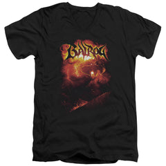 Lord Of The Rings Balrog Men's 30/1 Cotton Slim V-Neck T-Shirt