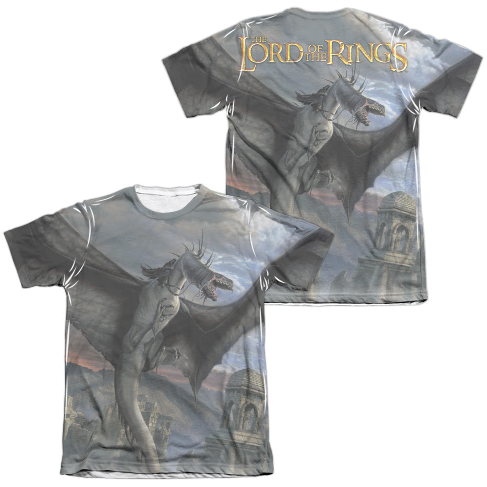 Lord Of The Rings Fellbeast (Front/Back Print) Men's Regular Fit Poly Cotton Short-Sleeve T-Shirt