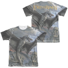 Lord Of The Rings Fellbeast (Front/Back Print) Men's Regular Fit Poly Cotton Short-Sleeve T-Shirt