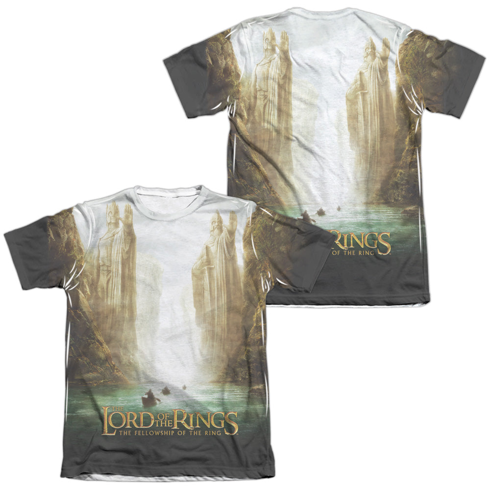 Lord Of The Rings Fellowship Poster (Front/Back Print) Men's Regular Fit Poly Cotton Short-Sleeve T-Shirt