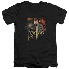 Lord Of The Rings Frodo Men's 30/1 Cotton Slim V-Neck T-Shirt