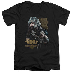 Lord Of The Rings Gimli Men's 30/1 Cotton Slim V-Neck T-Shirt