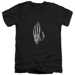 Lord Of The Rings Hand Of Saruman Men's 30/1 Cotton Slim V-Neck T-Shirt