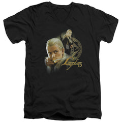 Lord Of The Rings Legolas Men's 30/1 Cotton Slim V-Neck T-Shirt