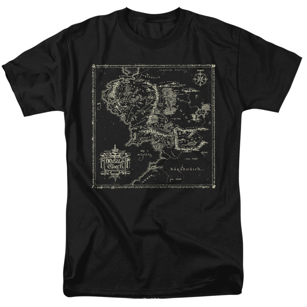Lord Of The Rings Map Of Me Men's 18/1 Cotton Short-Sleeve T-Shirt