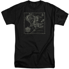 Lord Of The Rings Map Of Me Men's 18/1 Tall Cotton Short-Sleeve T-Shirt