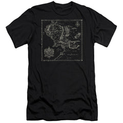Lord Of The Rings Map Of Me Men's Ultra-Soft 30/1 Cotton Slim Short-Sleeve T-Shirt
