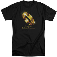 Lord Of The Rings One Ring To Rule Them All Men's 18/1 Tall Cotton Short-Sleeve T-Shirt