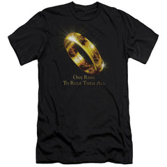 Lord Of The Rings One Ring To Rule Them All Men's Ultra-Soft 30/1 Cotton Slim Short-Sleeve T-Shirt