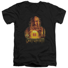 Lord Of The Rings Saruman Men's 30/1 Cotton Slim V-Neck T-Shirt