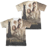 Lord Of The Rings Towers Poster (Front/Back Print) Men's Regular Fit Poly Cotton Short-Sleeve T-Shirt