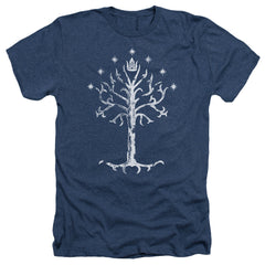 Lord Of The Rings Tree Of Gondor Men's 30/1 Heather 60 40 Poly Short-Sleeve T-Shirt