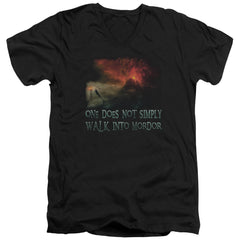 Lord Of The Rings Walk In Mordor Men's 30/1 Cotton Slim V-Neck T-Shirt