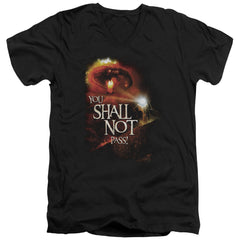 Lord Of The Rings You Shall Not Pass Men's 30/1 Cotton Slim V-Neck T-Shirt