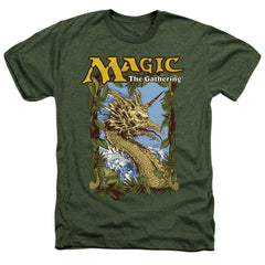 Magic The Gathering Mirage Deck Art Men's 30/1 Heather 60 40 Poly Short-Sleeve T-Shirt