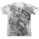 Masters Of The Universe B&W Men's Regular Fit Poly Cotton Short-Sleeve T-Shirt