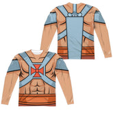 Masters Of The Universe He Man Costumes (Front/Back Print) Men's Regular Fit Polyester Long-Sleeve T-Shirt