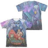 Masters Of The Universe Protecting Grayskull (Front/Back Print) Men's Regular Fit Poly Cotton Short-Sleeve T-Shirt