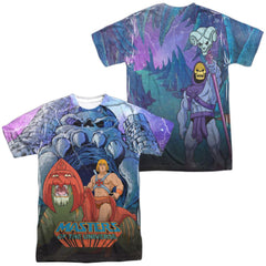 Masters Of The Universe Protecting Grayskull (Front/Back Print) Men's Regular Fit Polyester Short-Sleeve T-Shirt